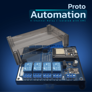 ESP32 | ชุดบอร์ด New Proto Automation | 4-Channel Isolated Relay with EMC